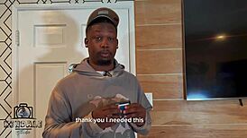 fat ebony babe drops wallet demands huge cock pounding for return