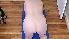 sexy mature flows through naked yoga stretching her big tits and ass early morning vibes 🧘‍♀️🍑