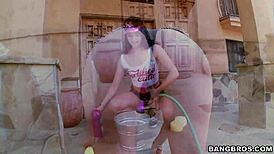 ever seen an ass this perfect shaking during a car wash?