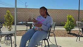 fat ebony babe drops wallet demands huge cock pounding for return