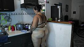 Milf Teases Stepson with Hot Cum-Filled Mouth Lesson