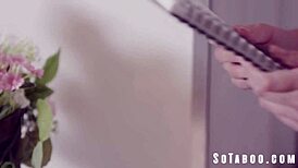 Rich Guy Whips Homeless Petite Teen Into Submission Fuck!