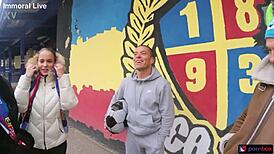 Swapping Orgy Erupts with Crazy Czech Fans Lady Gang Jennifer Mendez