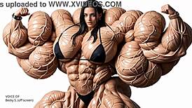 Watch Natasha's muscles explode huge in pump factory growth
