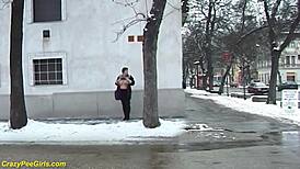 Redhead BBW Milf's Outdoor Public Peeing Fetish Exposed