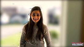 hairy brunette coed elliot's sloppy deepthroat ends in cum swallow