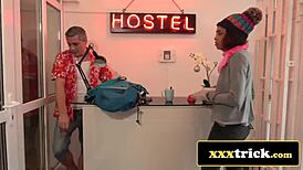 Brazilian Babe and French Hottie Double Team Creepy Landlord's Monster Cock!