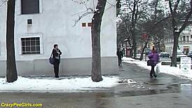 Redhead BBW Milf's Outdoor Public Peeing Fetish Exposed