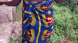 Two thick cocks tease big ass wife into backyard sex