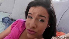 stepdaughter begs daddy for webcam sex cash in taboo pov