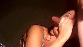 French milf deepthroats in satin lingerie heels rimjobs cumshots pov