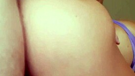 Naughty latina housewife takes muscular cock doggystyle anal creampie gaping her big clit pussy