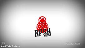 First BBC balls deep anal gapes Vivian Grace swallows cum!