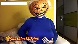happy halloween pervs!! my big boobs pumpkin cam 10/31