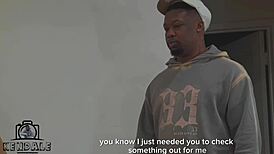 fat ebony babe drops wallet demands huge cock pounding for return