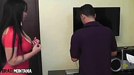 Angel lima rides peruvian anal on big cock doggystyle cowgirl