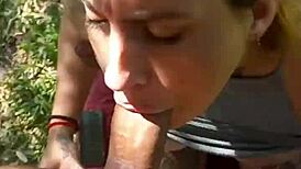 Blonde homemade amateurs big natural tits outdoor blowjob sucking papi lechita besitos