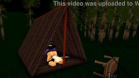 roblox dude sneaks tent fuck with hottie amid camping chaos