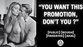 boss bangs employee girlfriend on office desk for promotion creampie finish real couple