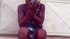 crazy bitch strips and twerks her naked ass like a total wild slut!