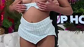 wanna watch horny skinny chloe amour choke gag on rough throat fuck cumshot?