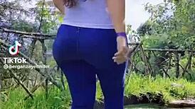 thick juicy ass in tight jeans begs for a hard pounding ride