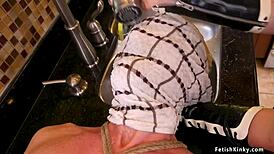 whoa milf slams monster strap-on deep in bound guy's ass 😈🔥