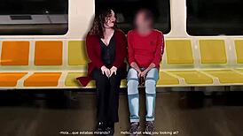 Wife Jerks Stranger On Train Hubby Films Thrill