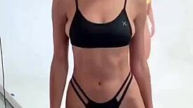 Boutinela Black Bikini Thong Ass Worship Compilation