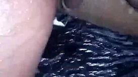 19 year old shaves his huge black cock then strokes it hard private