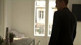 ELEGANT NAUGHTY THIEF SELENA STRIPS AND FINGERS HAIRY PUSSY TO ORGASM