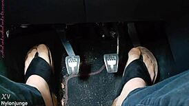 look at these nylon feet with toe separators crammed in the car