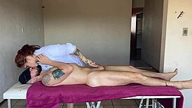 i couldn't finish that massage with her moaning like that