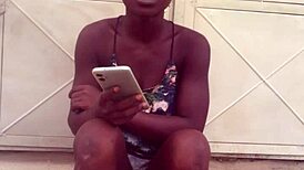 crazy bitch strips and twerks her naked ass like a total wild slut!