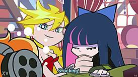 whoops, flashing my stockings garter panties in comic mini loops gets me so wet.