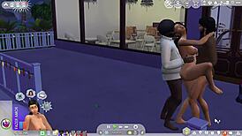 Neighbors sneak shameless outdoor fuck in public without getting caught by anyone nearby