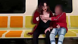 Wife Jerks Stranger On Train Hubby Films Thrill