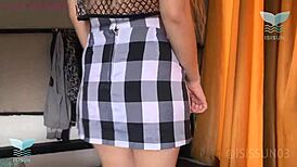 a perfect pink pussy in heels cums hard close-up then creampied intense