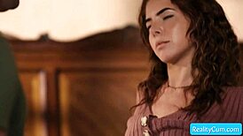 step sister's big tits tempt muscular bro's throbbing cock