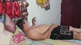 stepmom catches me jerking then i fuck her pussy hard