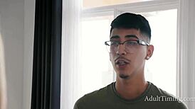 First time naked with sensual shaved milf masseuse