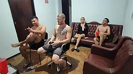 we started gaming but ended up barebacking big asses hard