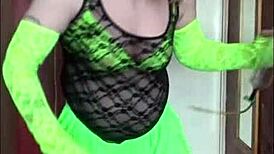 shy crossdressing sissy begs for your piss to fill and swallow his tube