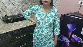 Indian stepmom, why are you seducing your young stepson in the kitchen for hardcore doggystyle pounding with those big tits?