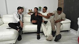 whoa this latina milf takes double anal in wild gangbang 😈 cum everywhere