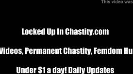 imagine being locked in chastity cage teased to edge with no orgasm femdom denial porn