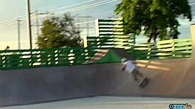 Blonde Skater Strips Clothes Ripped Off Fucked Doggystyle