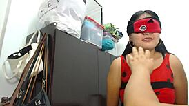 Step niece tempts uncle while wife watches their secret threesome unfold