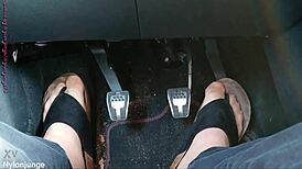 look at these nylon feet with toe separators crammed in the car