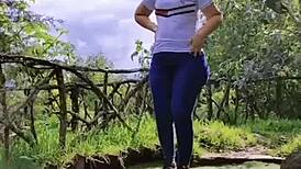 thick juicy ass in tight jeans begs for a hard pounding ride